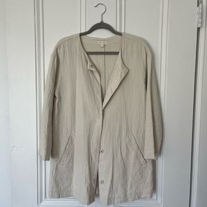 Ecru Linen Eileen Fisher Jacket